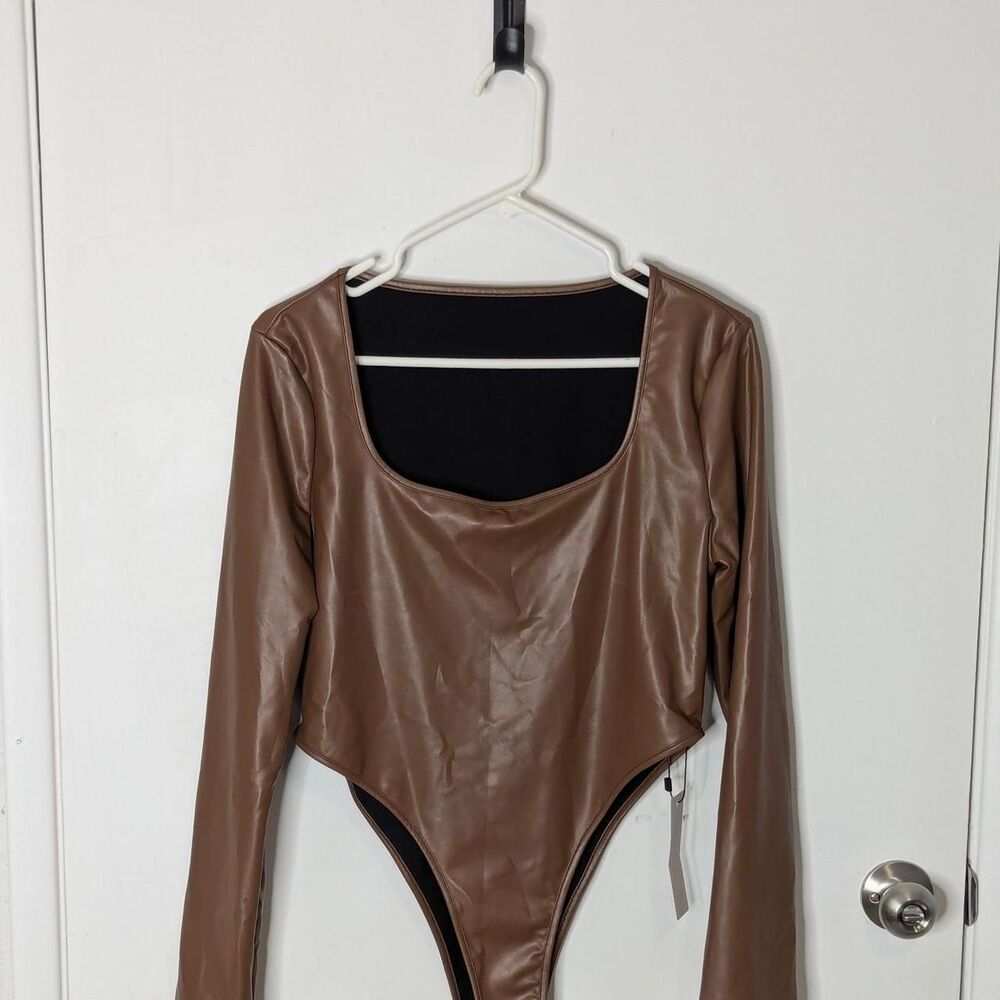 Unbranded Women's Brown and Tan Bodysuit